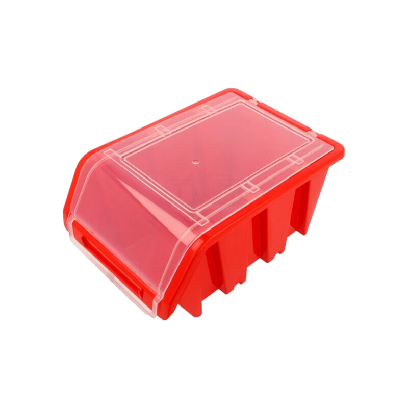 Container: Cuvă; roşie; cu blocare cu clichet; 230x160x120mm