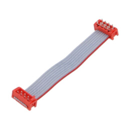 Cablu panglică cu conectori; P.cablu-bandă: 1,27mm; PIN: 8; 2x4