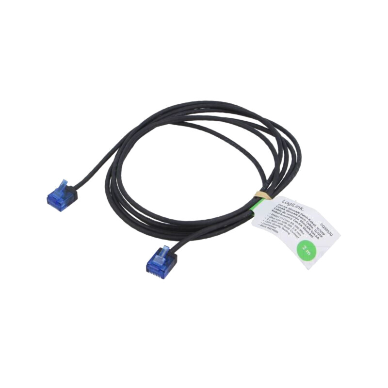 Patch cord; RJ45 mufă,din ambele părţi; U/UTP; 6a; litat; Cu; 2m