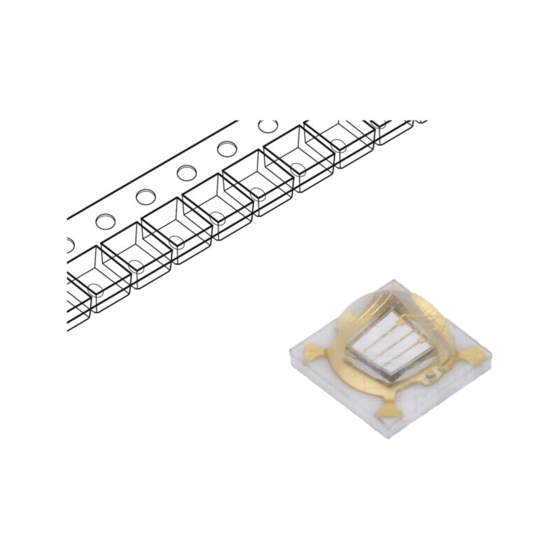 LED; UV; 3535; 130°; 500mA; λd: 400÷410nm; 2,8÷4,4VDC; SMD