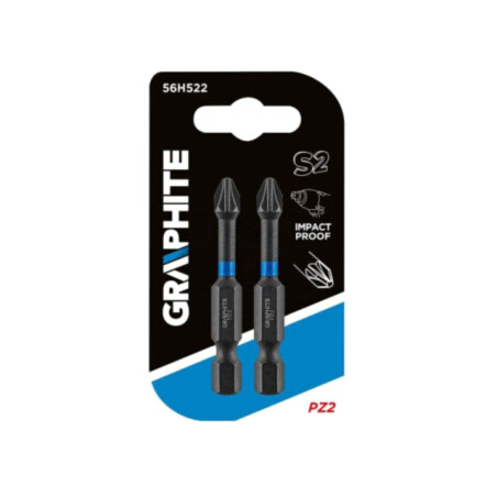 Capăt de şurubelniţă; Pozidriv®; PZ2; Lung.tot: 50mm; 2buc.