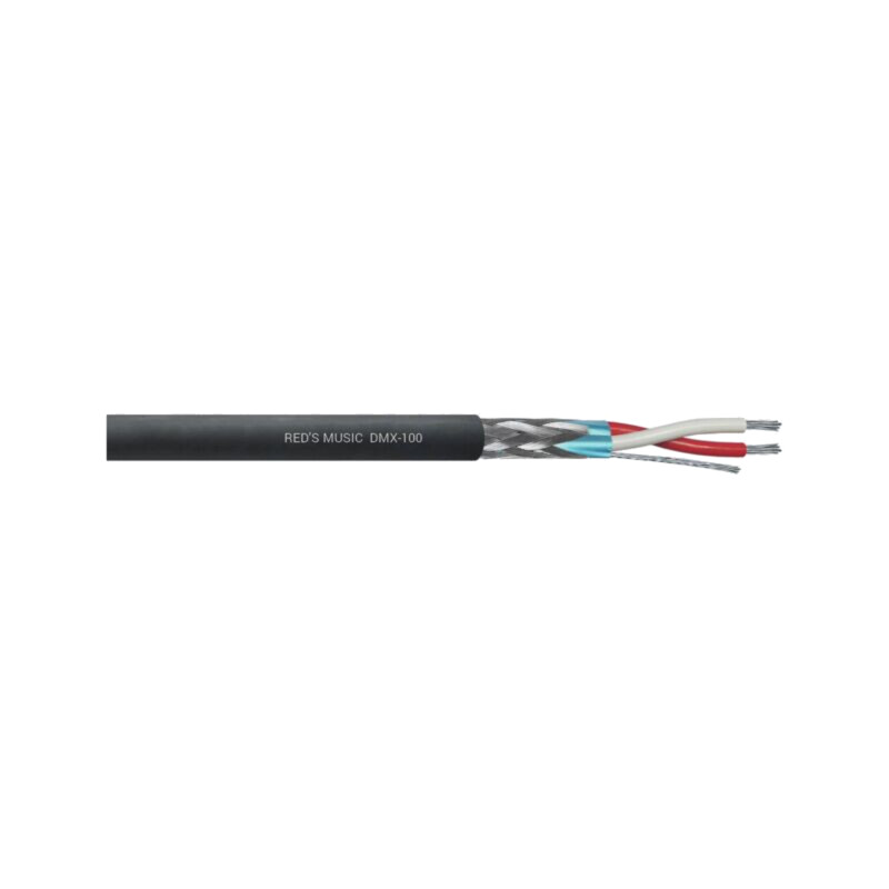 Cablu: DMX; 2x0,25mm2; litat; 110Ω; -25÷65°C; Culoare: negru; 500m