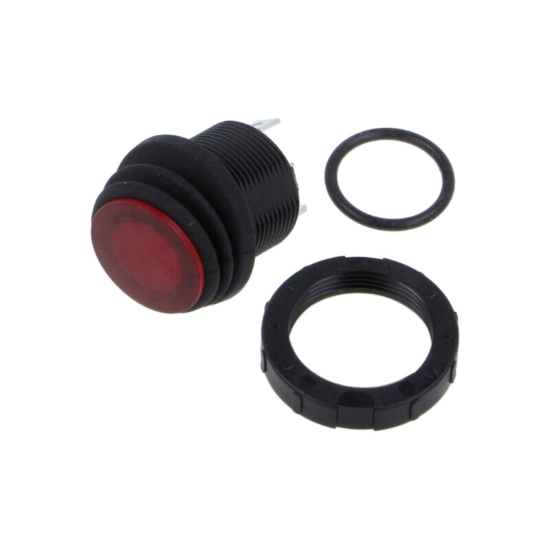 ROCKER; SPST; Poz: 2; ON-OFF; 16A/250VAC; roşie; IP68 (frontal)