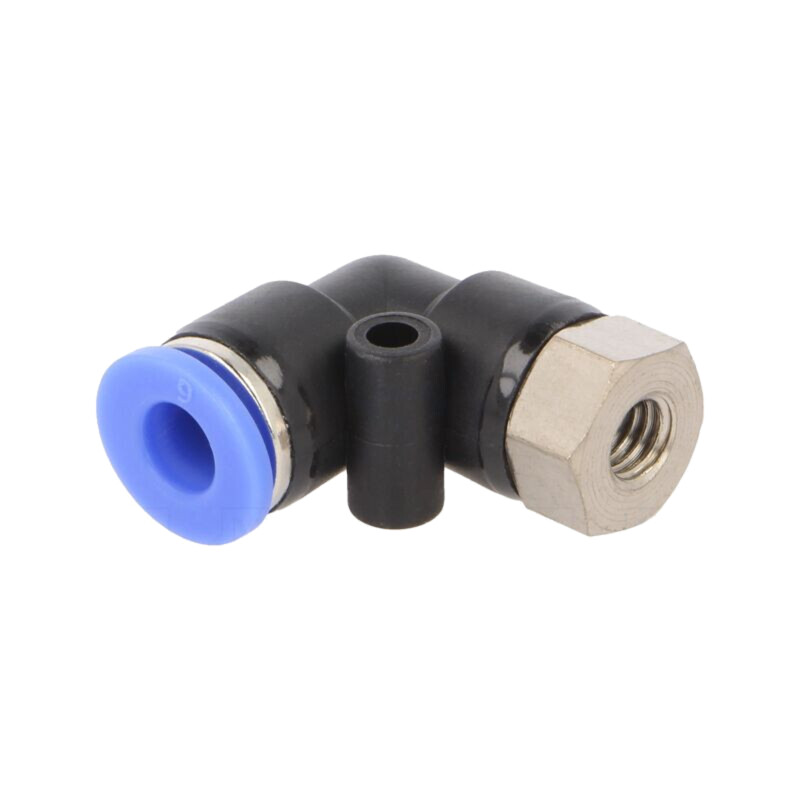 Racord push-in; în unghi de 90°; -0,95÷15bar; Filet: M6; BLUELINE