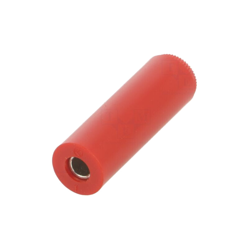 Conector: banană 4mm; soclu; 16A; 30VAC; 60VDC; roşie; cositorit