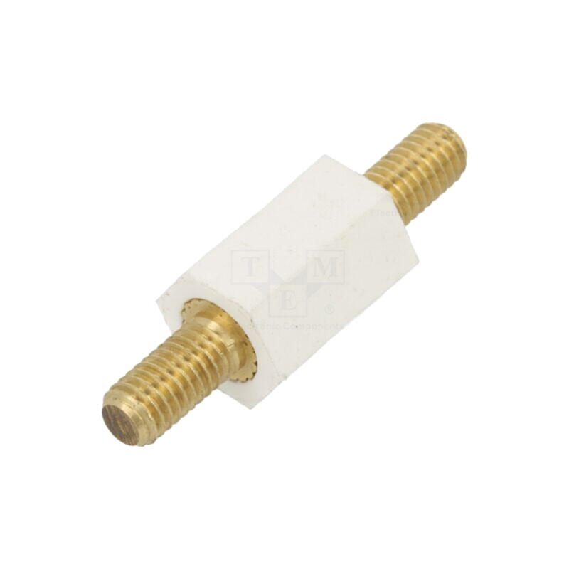 Bucşă izolantă; Lung: 15mm; UL94V-2; poliamidă; Corp: albă