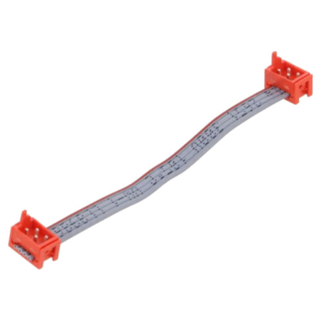 Cablu panglică cu conectori; P.cablu-bandă: 1,27mm; PIN: 4; 2x2