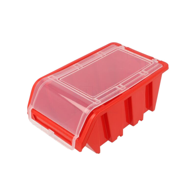 Container: Cuvă; roşie; cu blocare cu clichet; 195x120x90mm