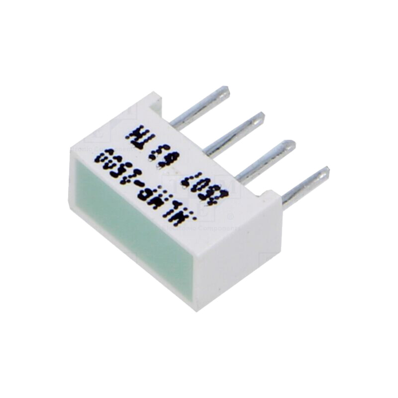 LED afişaj; λd: 572nm; 8÷60mcd; verde; Dim: 8,89x3,81mm; 2,1÷2,6VDC