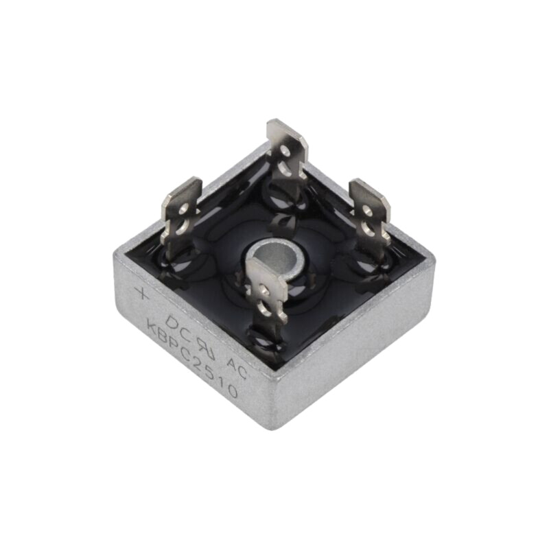 Punte redresoare: monofazat; Urmax: 1kV; If: 25A; Ifsm: 400A; MB-25