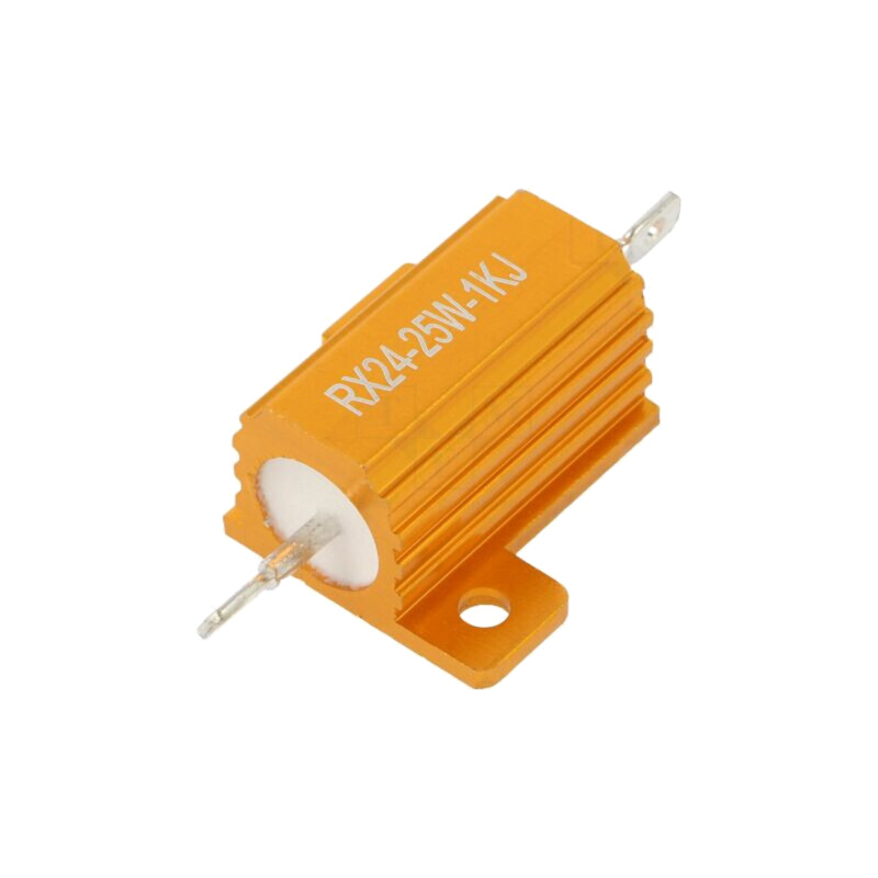 Rezistor: bobinat; cu radiator; 1kΩ; 25W; ±5%; 30ppm/°C; pt.lipit