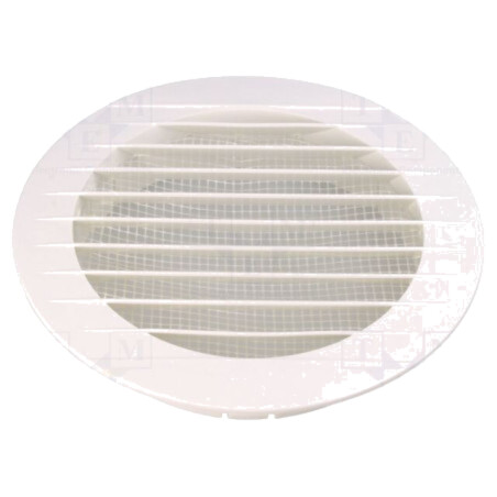 Accessories: ventilation grille; white; Body dim: Ø133x26mm; ABS