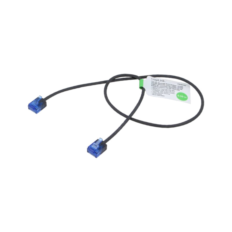 Patch cord; RJ45 mufă,din ambele părţi; U/UTP; 6a; litat; Cu; 0,5m