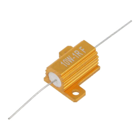 Rezistor: bobinat; cu radiator; 1Ω; 10W; ±1%; 50ppm/°C; pt.lipit