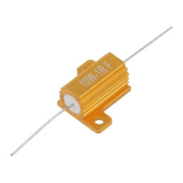 Rezistor: bobinat; cu radiator; 1Ω; 10W; ±1%; 50ppm/°C; pt.lipit