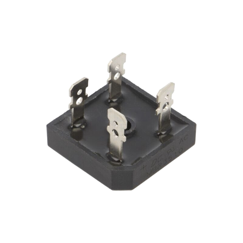 Punte redresoare: monofazat; Urmax: 1kV; If: 35A; Ifsm: 400A; MBR-25