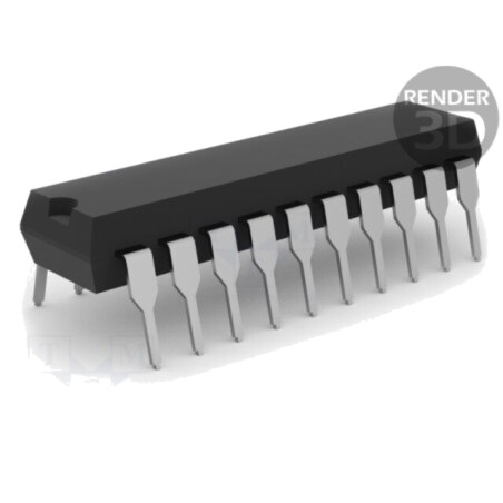 IC: digital; buffer,non-inversor,declanșator linie; Ch: 2; THT