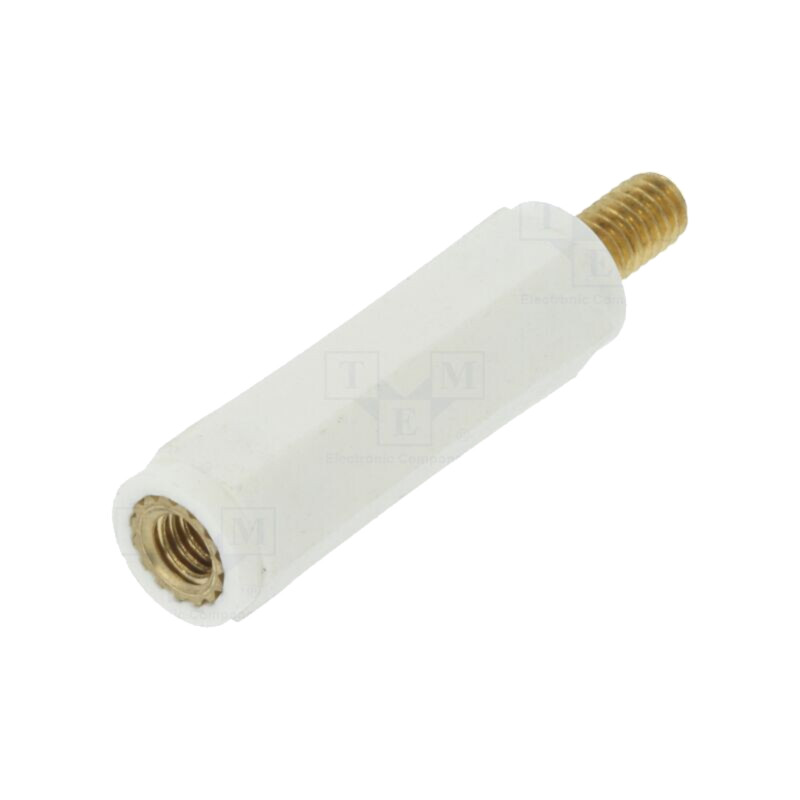 Bucşă izolantă; Filet int: M4; Lung: 28mm; UL94V-2; poliamidă