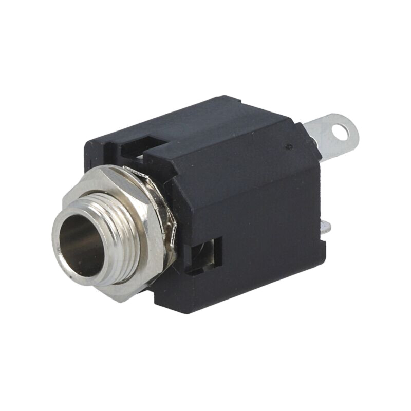 Conector: Jack 6,3mm; soclu; mamă; stereo; piste: 3; drept; lipire