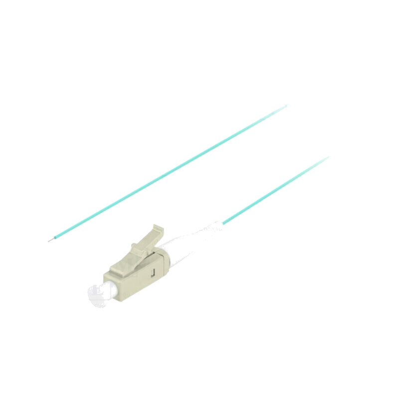 Dispozitiv pentru fibră optică; OM3; LC/UPC; 2m; LSZH; turcuoaz
