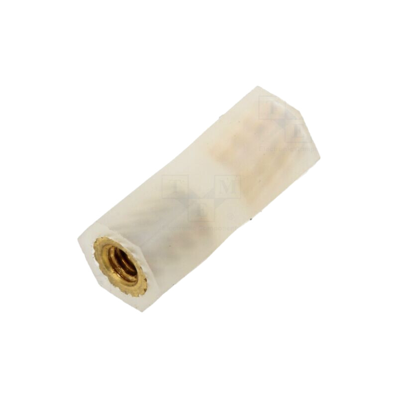 Bucşă izolantă; Filet int: M2,5; Lung: 15mm; UL94V-2; poliamidă