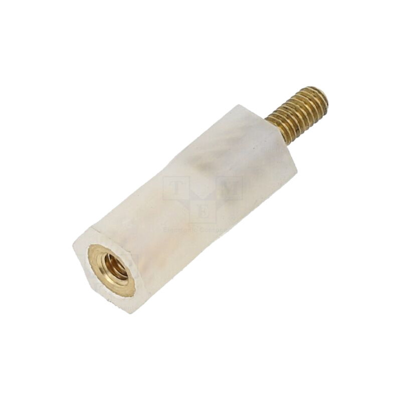 Bucşă izolantă; Filet int: M2,5; Lung: 15mm; UL94V-2; poliamidă