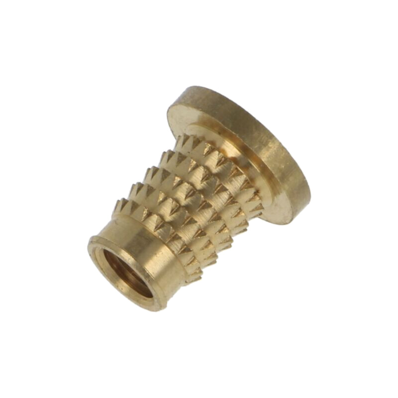 Adaos filetat; alamă; M6; BN 37898; Lung: 12,3mm; pt.plastic