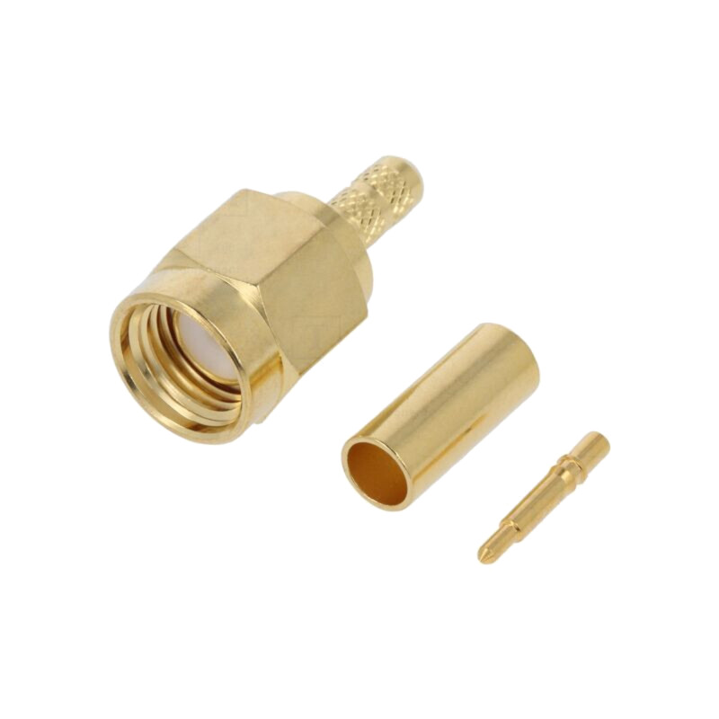 Conector: SMA; mufă; tată; drept; LMR100,RG174,RG316; crimpat; PTFE