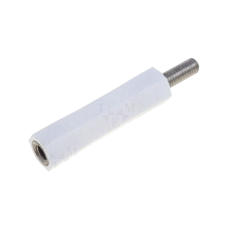 Bucşă izolantă; Filet int: M3; Lung: 25mm; UL94V-2; poliamidă