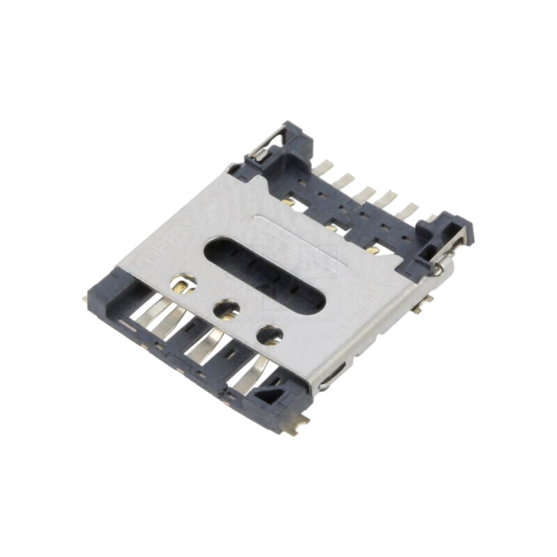 Conector: pentru carduri; Nano SIM; cu mâner articulat; SMT; rolă