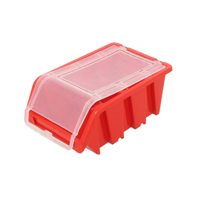 Container: Cuvă; roşie; cu blocare cu clichet; 155x100x70mm