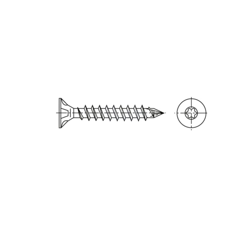 Şurub; pt.lemn; 8x120; Cap: îngropat; Torx®; oţel călit; WIROX®