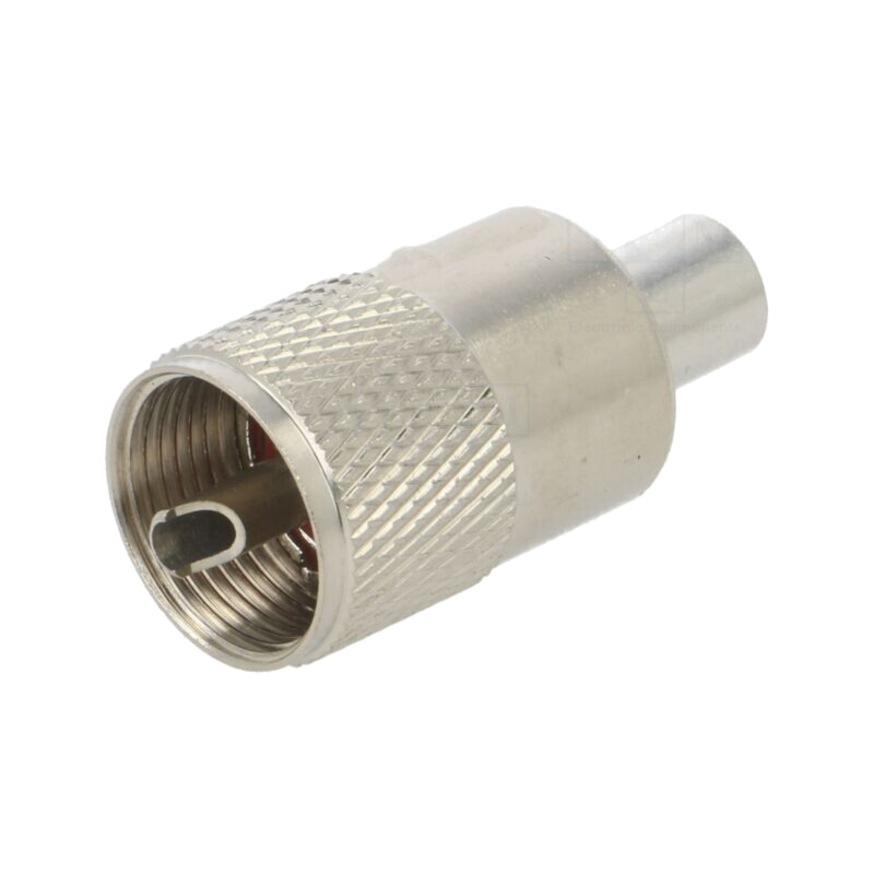 Conector: UHF (SO-239); mufă; tată; drept; pe cablu; 50Ω; RG58