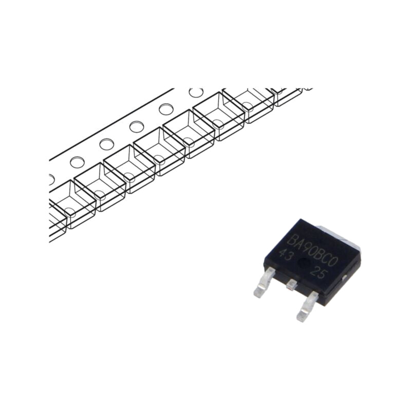 IC: stabilizator de tensiune; LDO,liniar,nereglabil; 9V; 1A; SMD