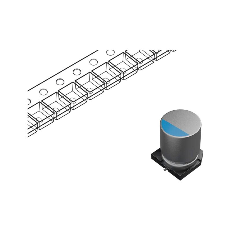 Condensator: hibrid; SMD; -55÷125°C; Ø10x10mm; 56uF; 63VDC; ±20%; YH