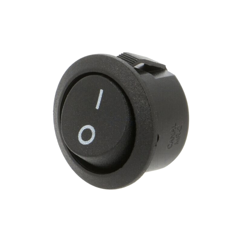 ROCKER; SPST; Poz: 2; OFF-ON; 16A/250VAC; neagră; fără; 20mΩ; Ø20mm