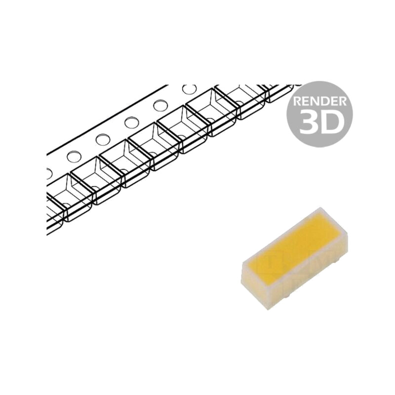 LED; albă; SMD; 2200mcd; 20mA