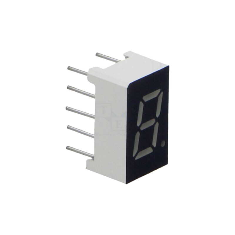 Afişaj: LED; cu 7 segmente; 7,62mm; 0,3"; 33mcd; anod; Culoare: gri