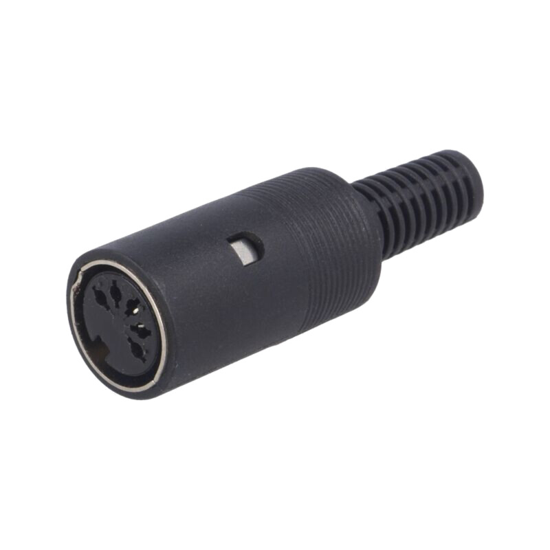 Conector: DIN; mufă; mamă; PIN: 5; 180°; drept; pe cablu