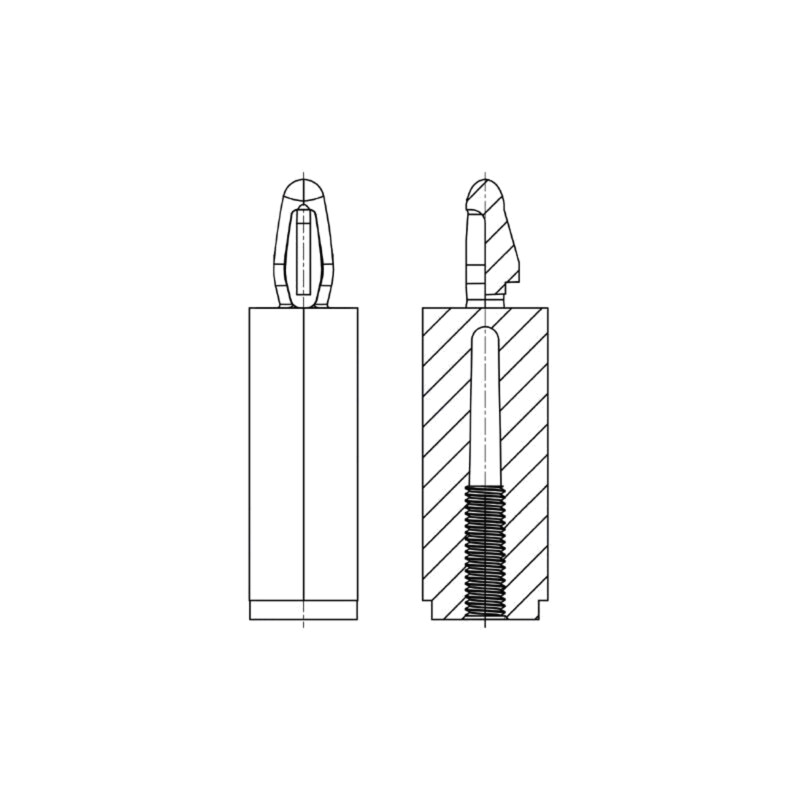 Distanţier PCB; poliamidă 66; Lung: 12mm; Diam.orif.mont: 4mm