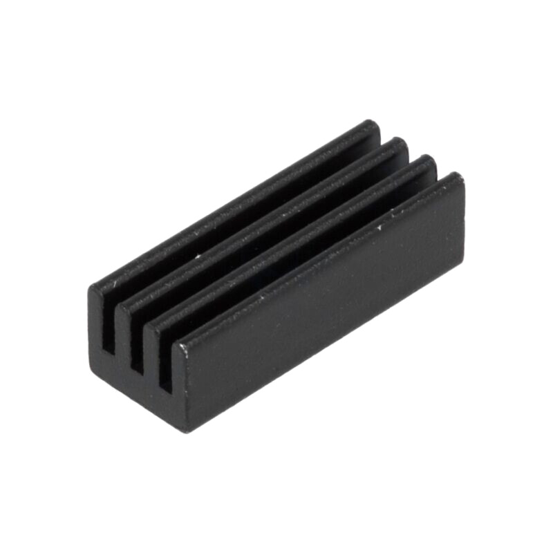 Radiator: extrudat; neagră; L: 19,05mm; W: 6,35mm; H: 4,83mm