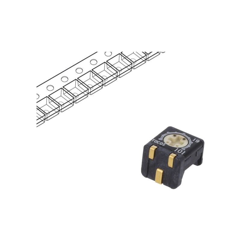 Potenţiometru: de montare; singură tură; 2kΩ; 250mW; SMD; ±20%
