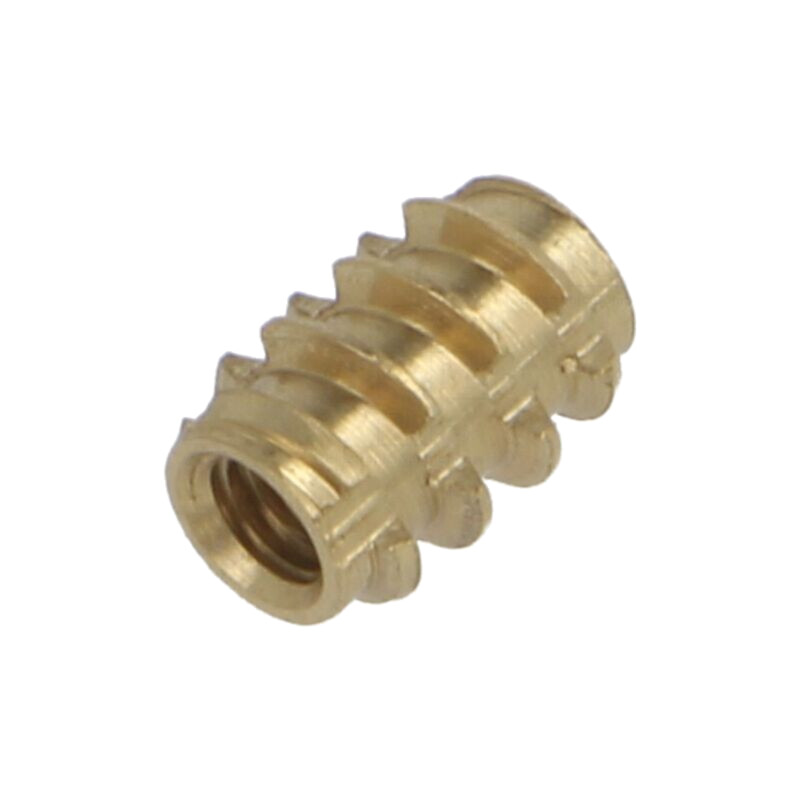 Adaos filetat; alamă; M3; BN 37879; Lung: 8mm; pt.lemn,pt.plastic