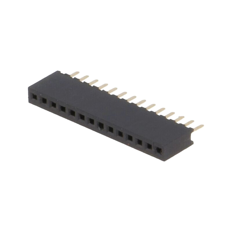 Conector: şiruri pini; soclu; mamă; PIN: 14; drept; 1A; THT; 1,27mm