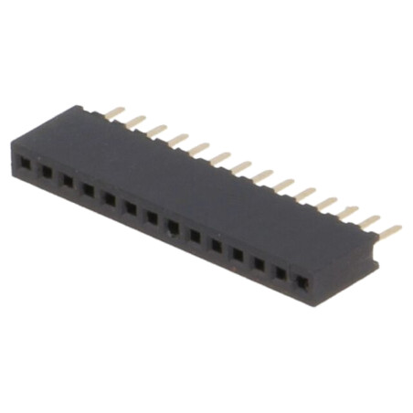 Conector: şiruri pini; soclu; mamă; PIN: 14; drept; 1A; THT; 1,27mm