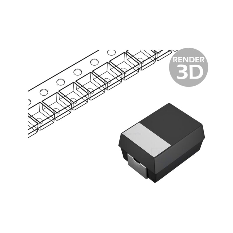 Condensator: cu tantal; low ESR; 47uF; 16VDC; SMD; D; 2917; ±10%
