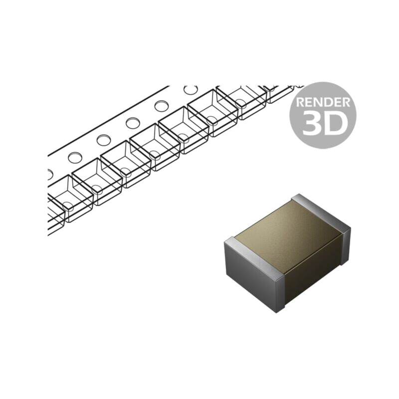 Condensator: ceramic; MLCC; 22uF; 25V; X7R; ±20%; SMD; 1812; 178mm