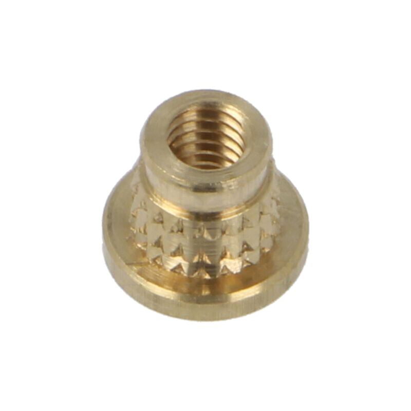 Adaos filetat; alamă; M4; BN 37898; Lung: 5,6mm; pt.plastic
