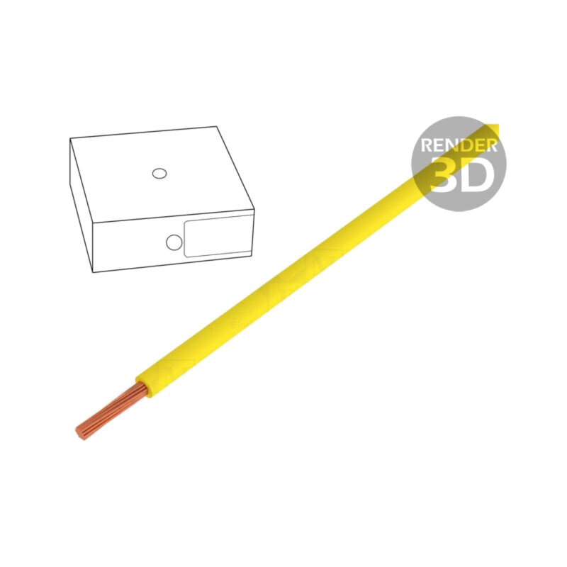 Cablu; H05V-K; litat; Cu; 1mm2; PVC; galben; 300V,500V; 250m; Clasa: 5