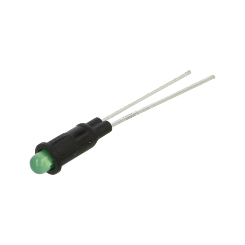 Lampă de control: LED; verde; 2,1VDC; Ø4mm; PM3; plastic; ØLED: 3mm